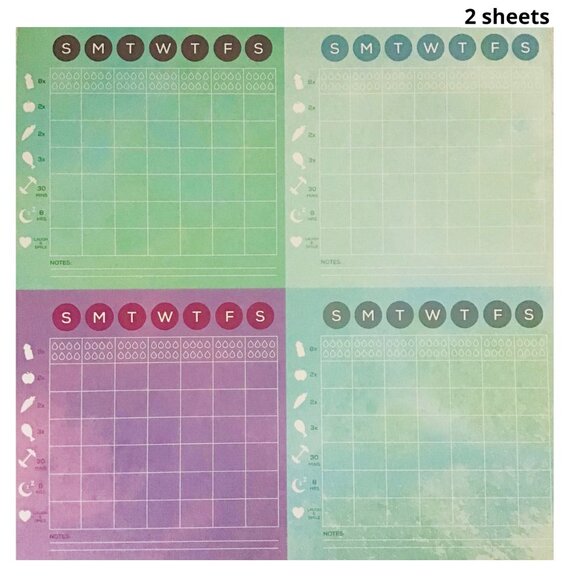 Craft Smith Working on My Fitness Yoga Week Chart 12x12 Paper Pad 35 Sheets - Picture 8 of 12